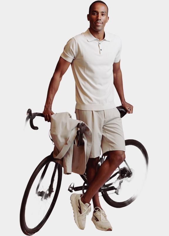 Born With Appetite Polo heren Wit Wolf Knitted Polo Ss BWA26106WO51/1002