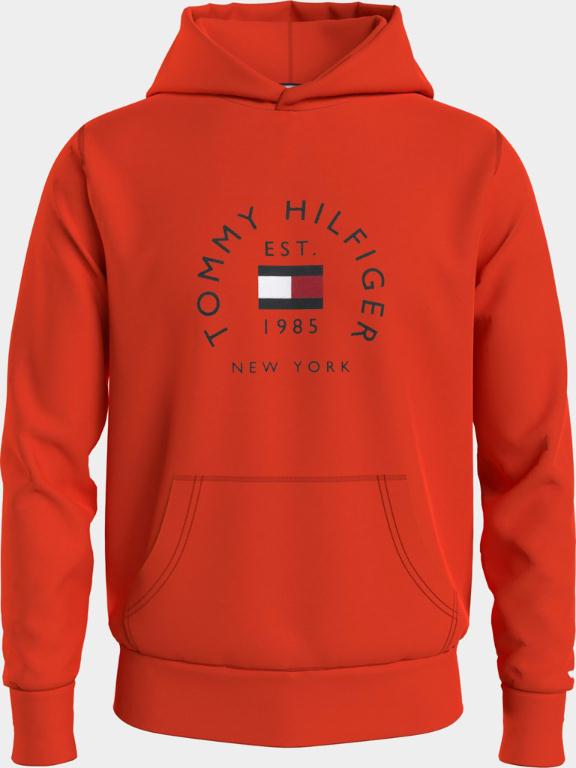 Tommy Hilfiger Sweater Oranje Hilfiger Flag Arch Hoody MW0MW27842/SCZ