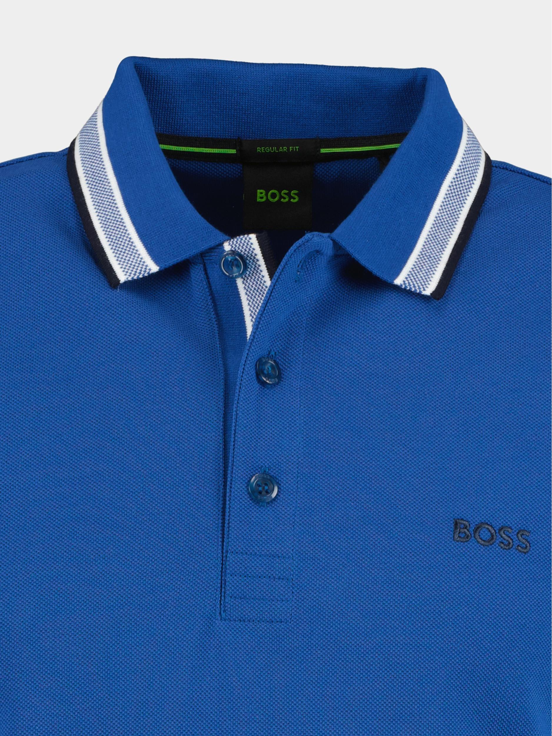 BOSS Green Polo korte mouw Blauw Paddy 10241663 01 50468983/421