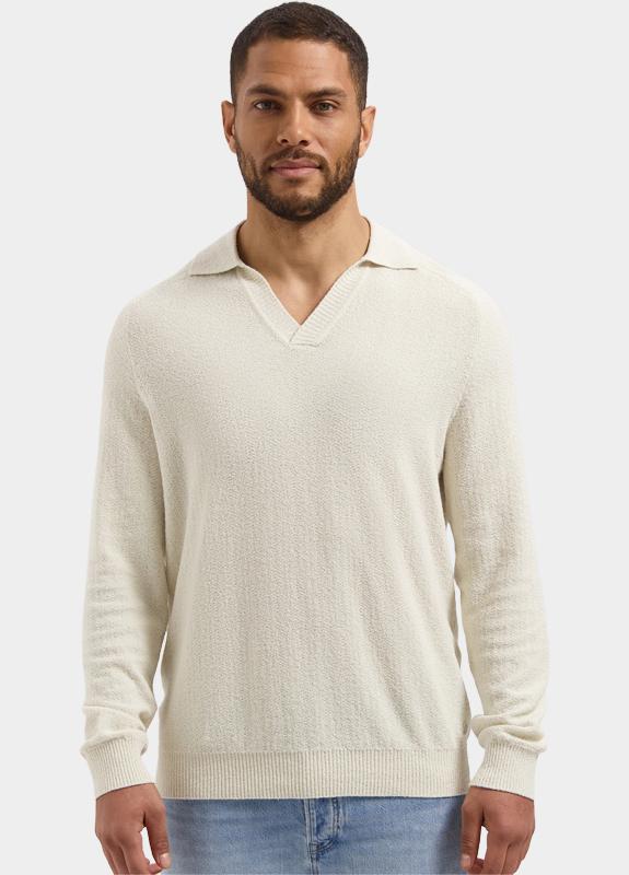 Dstrezzed Polo lange mouwen heren Beige DS_Luke Polo 406006/107