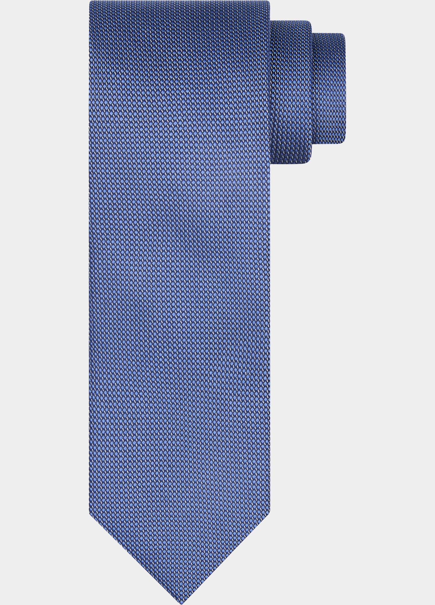 Profuomo Stropdas Blauw TIE SILK WOVEN NAVY PPWA30041/A