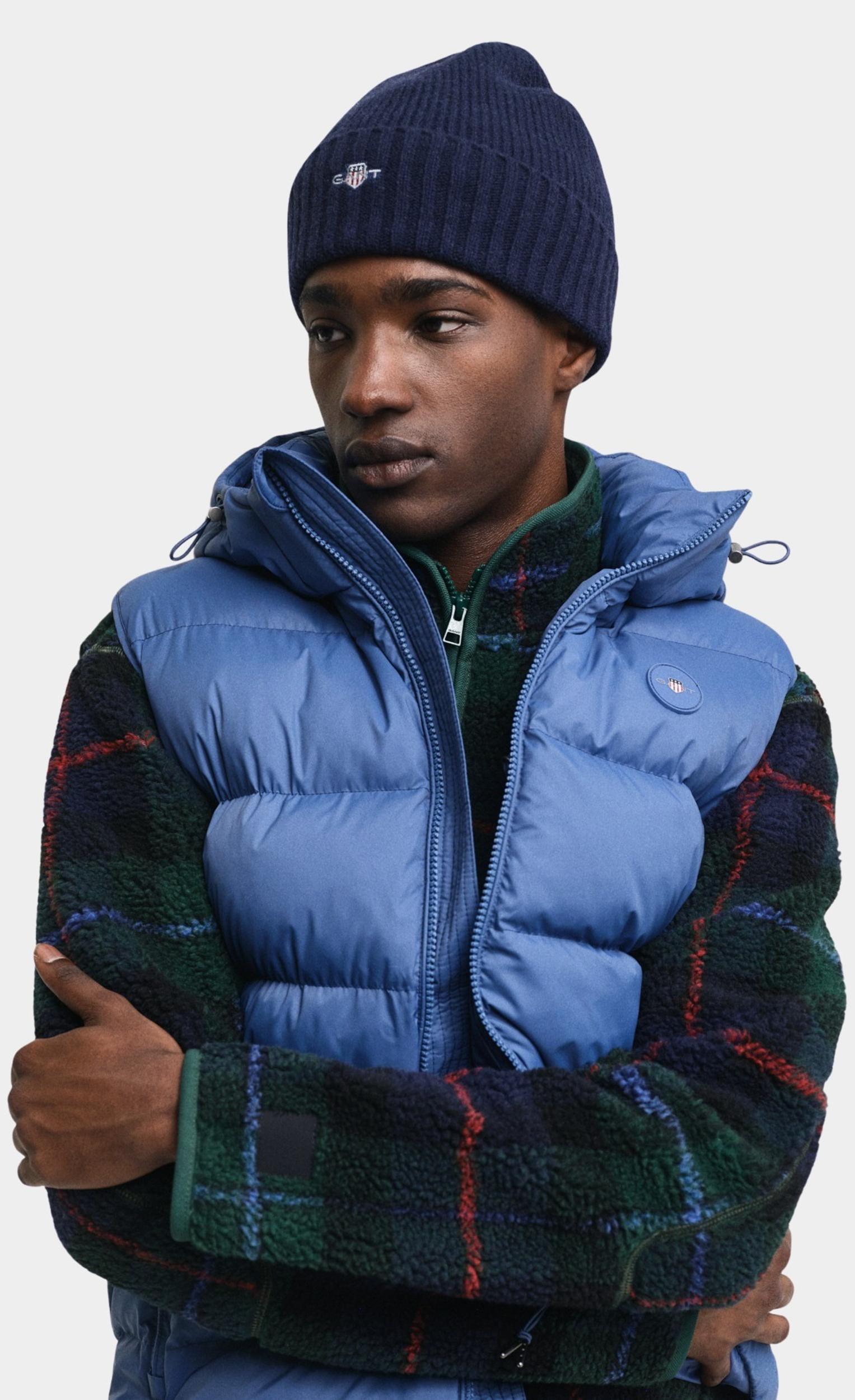 Gant Muts Blauw Unisex. Shield Wool Beanie 9910023/410