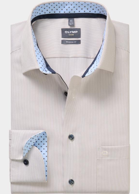 Olymp Zakelijk overhemd heren Bruin Luxor 122814/27