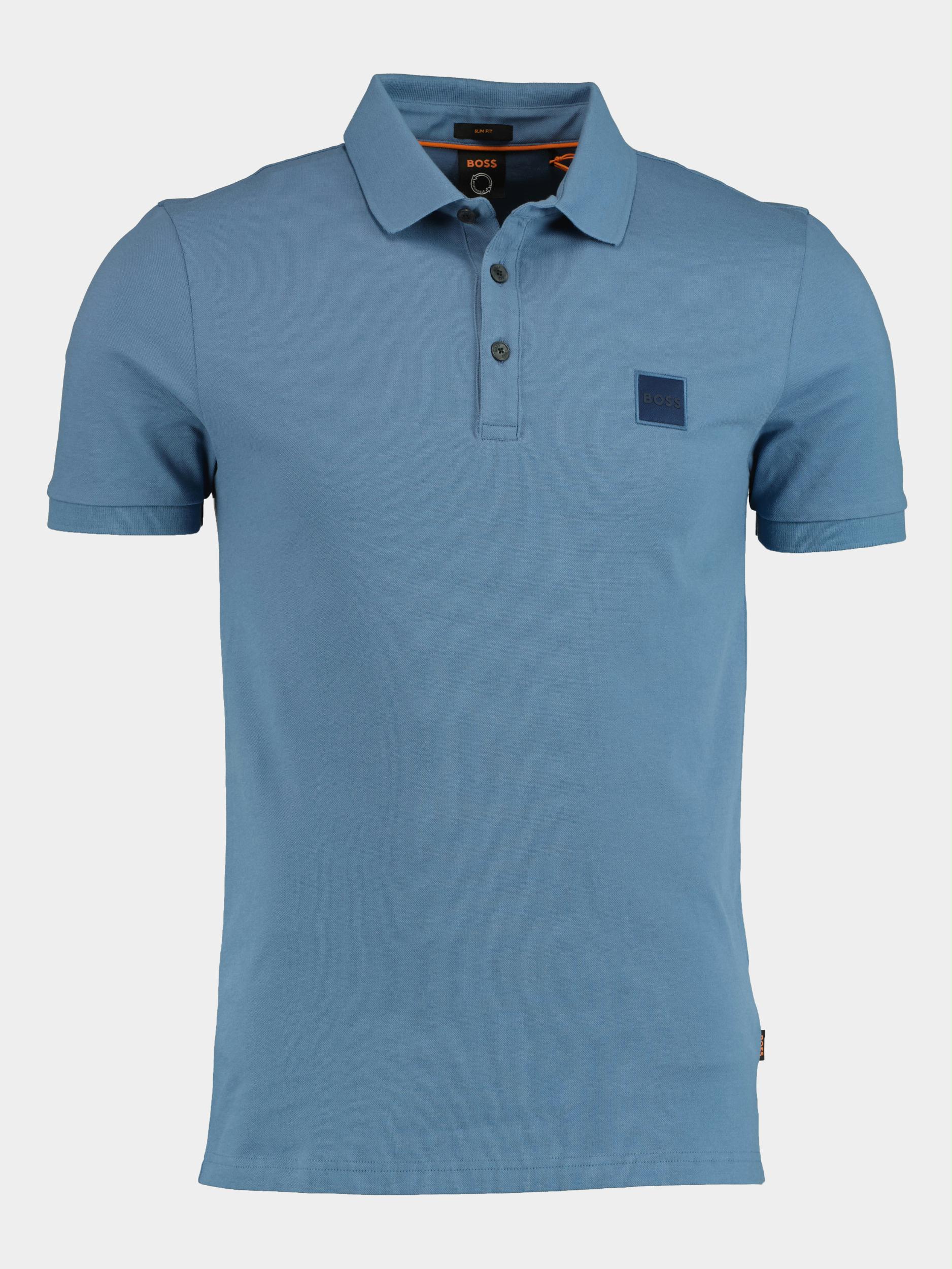 BOSS Orange Polo korte mouw Blauw Passenger 10242645 01 50472668 404