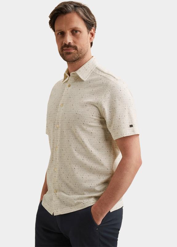 Vanguard Casual hemd korte mouw Wit Short Sleeve Shirt Print on S VSIS2604266/7004