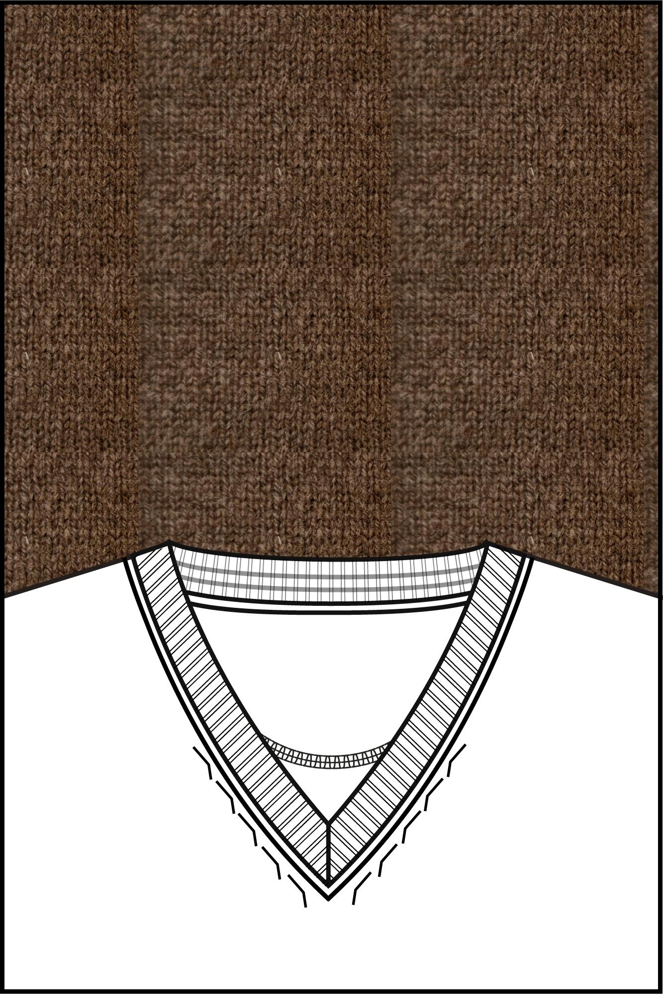 Baileys Pullover Bruin V-Neck Pullover  10gg, single 520091/875