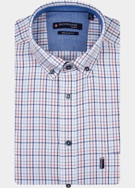 Giordano Overhemd heren Rood Ivy Long Sleeve Button Down C 617113/30