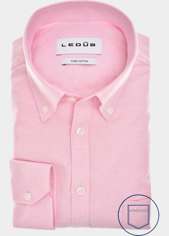 Ledub Business hemd lange mouw Roze  0143365/430-000-000