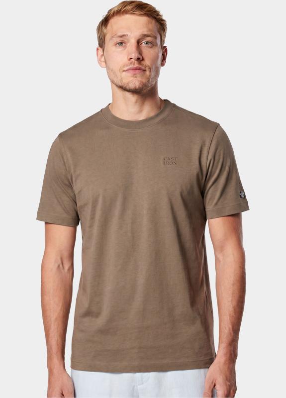 Cast Iron T-shirt korte mouw Bruin Short sleeve r-neck regular f CTSS2605587/6148