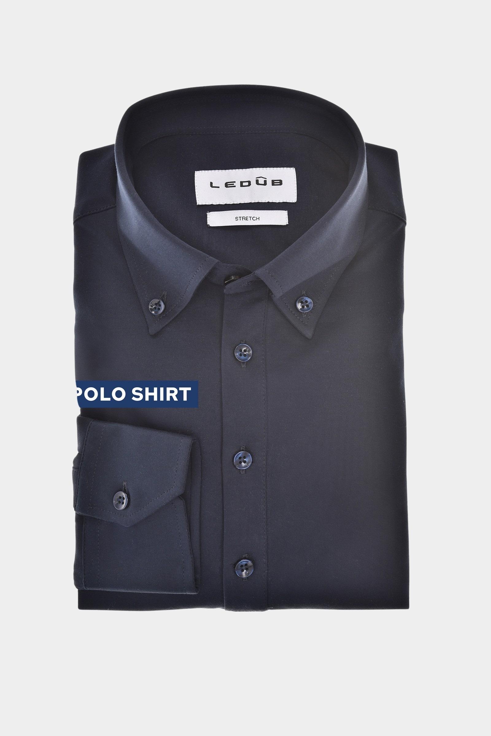 Ledub Polo lange mouw Blauw MFP5 0143117/180-000-000