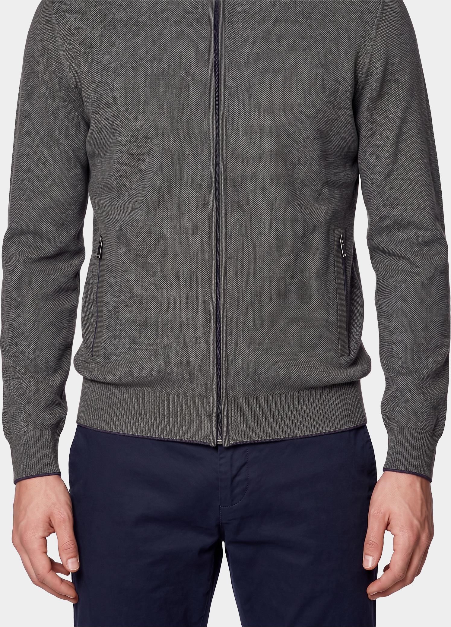 Baileys Vest heren Groen Cardigan Zip  all-over 2-tone 622009/775
