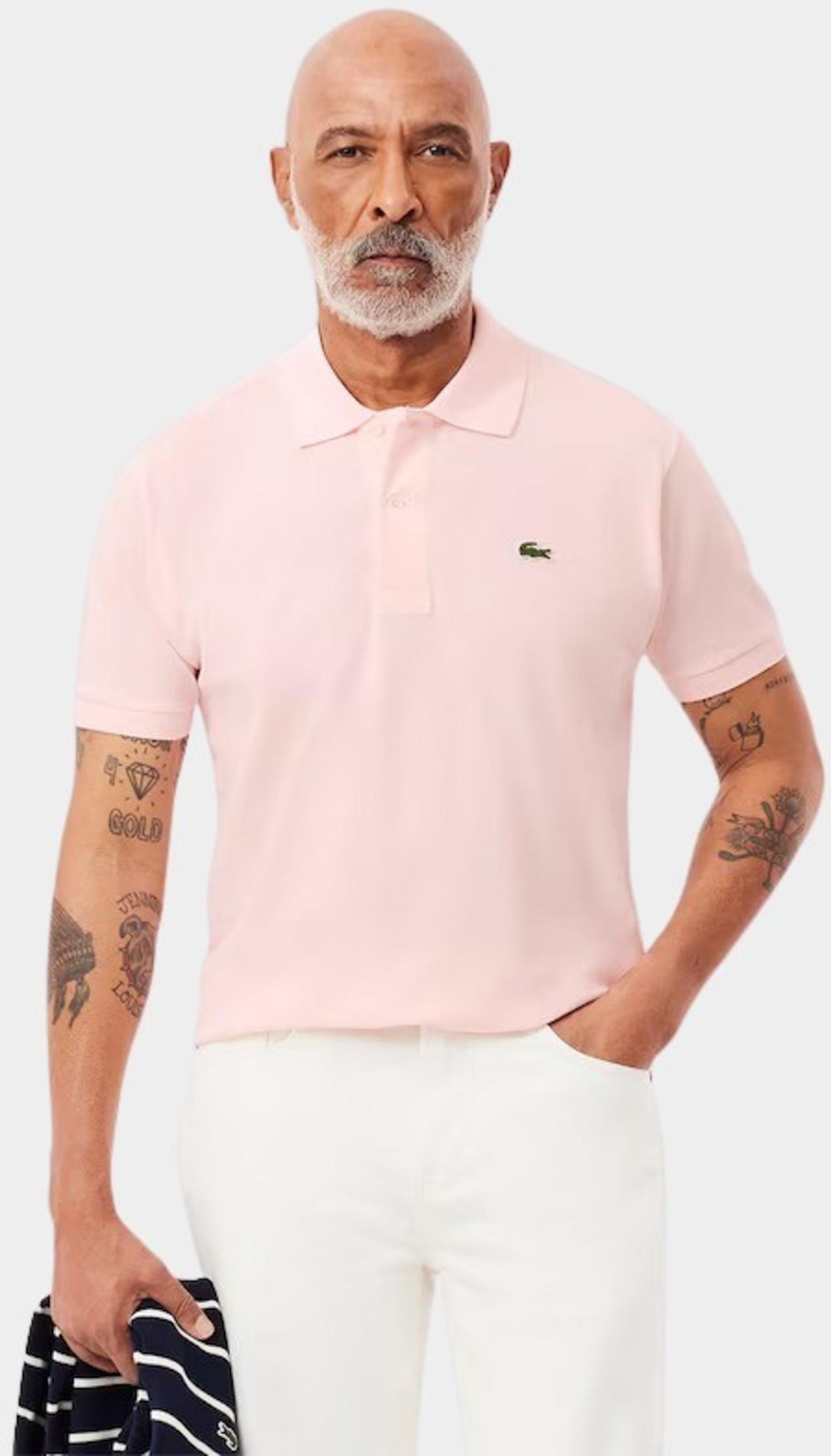 Lacoste Polo korte mouw Roze piqué regular fit L1212/T03