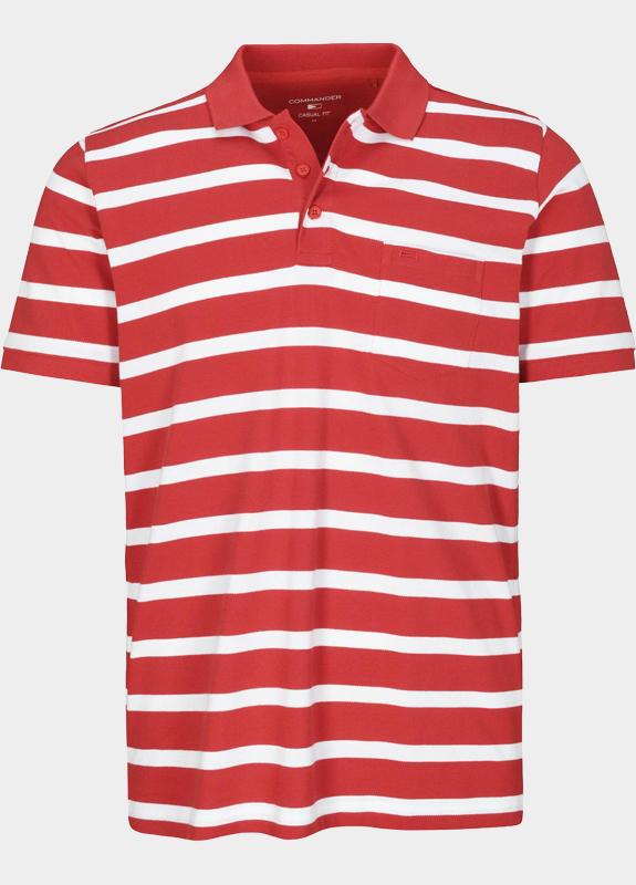 Commander flag Polo heren Rood  214008359/401