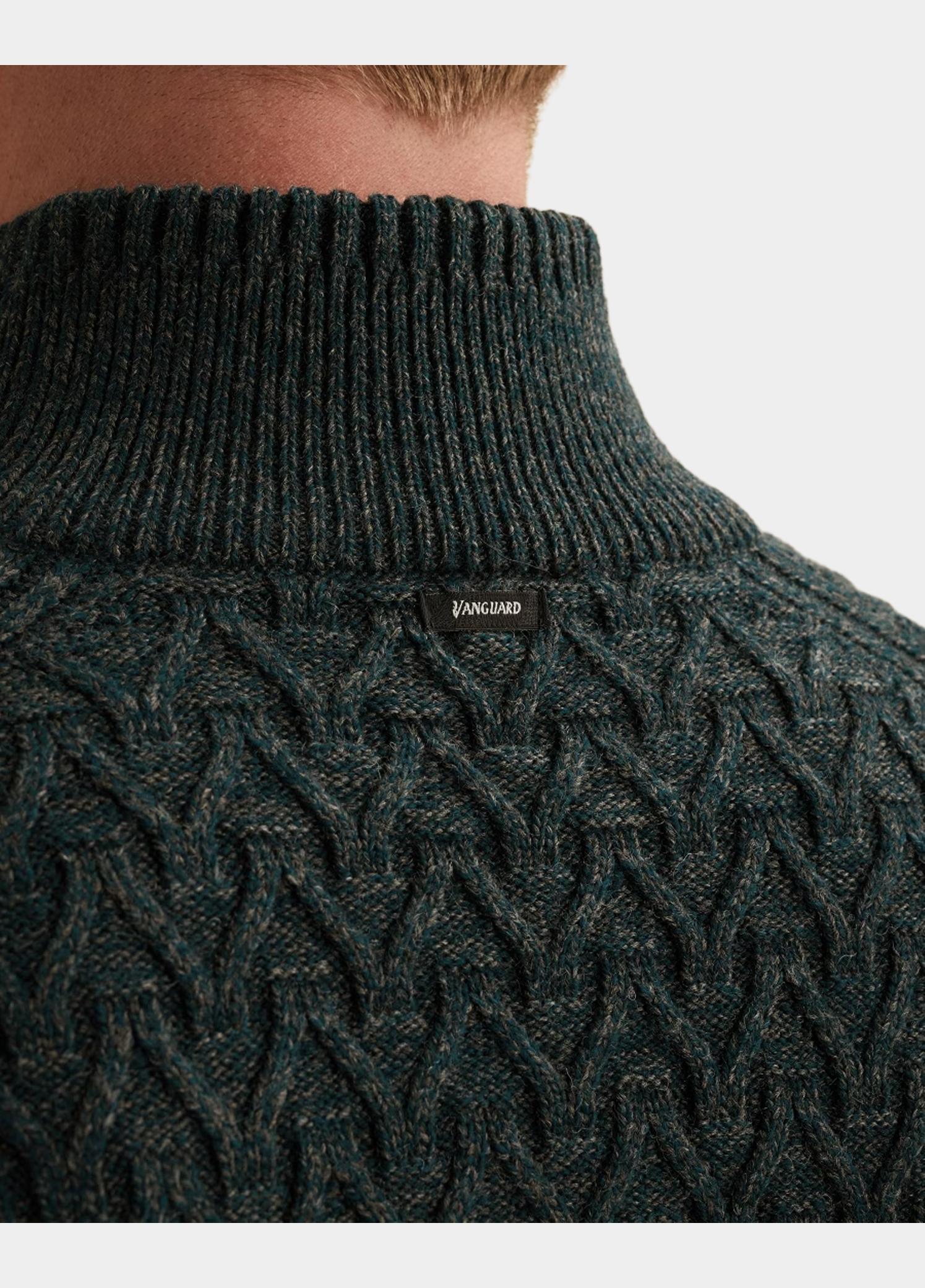 Vanguard Half Zip Groen Half zip collar wool blend VKW2609336/6520