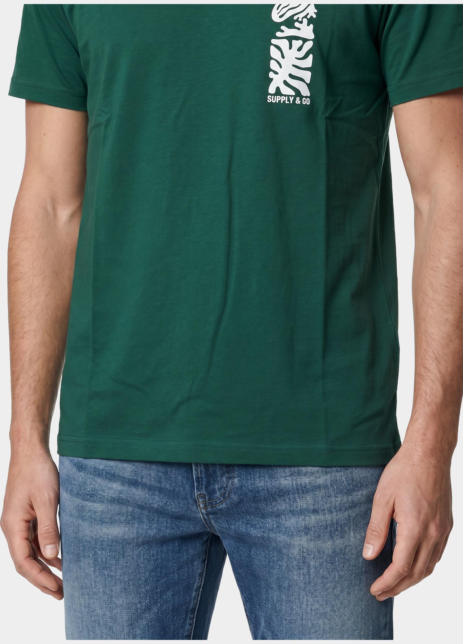 Supply & Co. T-shirt korte mouw Groen Thorn T-shirt Chestprint 25108TH02/380 leaf green