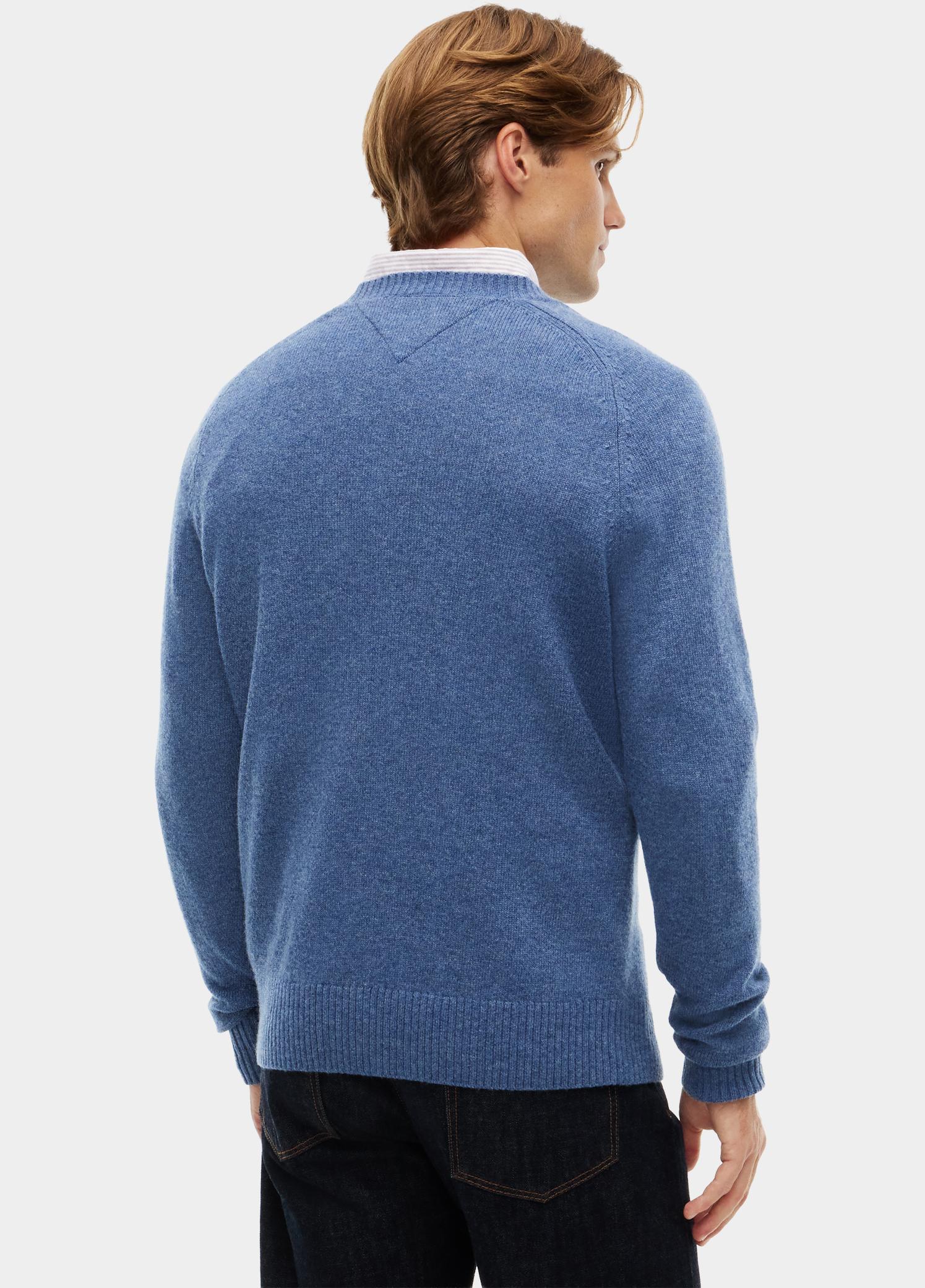 Tommy Hilfiger Pullover heren Blauw LAMBSWOOL CREW NECK MW0MW36535/D10