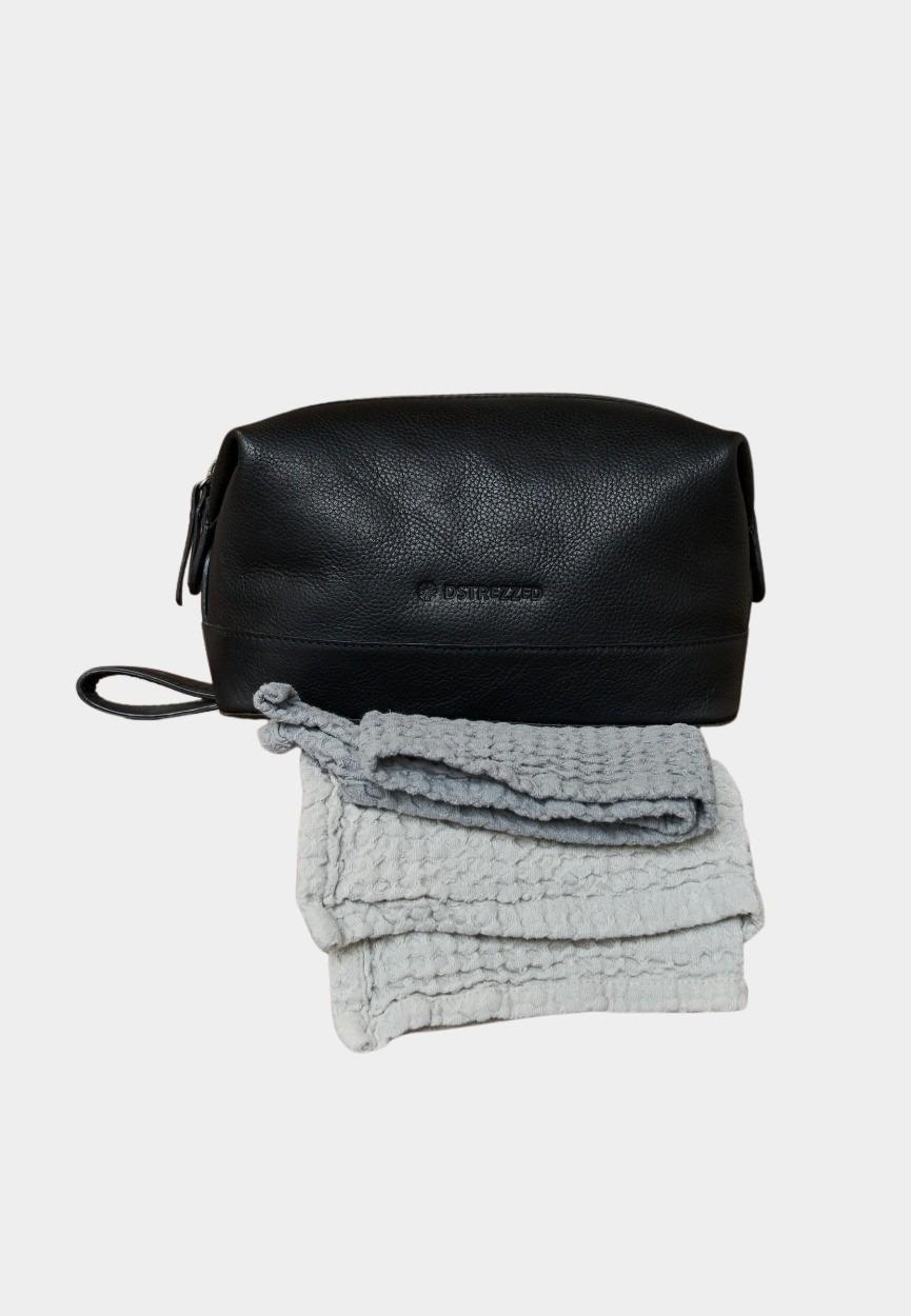 Dstrezzed Tas Zwart Toilet Bag Leather 651124n/999