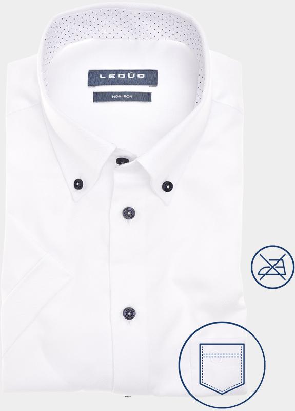 Ledub Business hemd korte mouw Wit  0701914/910-910-000