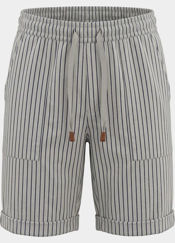 Born With Appetite Korte Broek heren Blauw Everly Striped Chino Short BWA26109EV03/4001