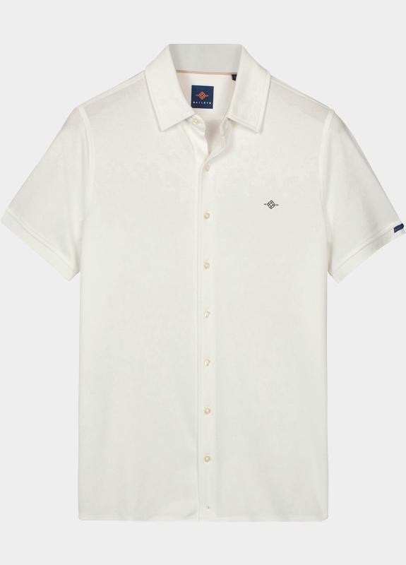 Baileys overhemd korte mouw heren Beige Poloshirt -overall buttons  2 615274/11