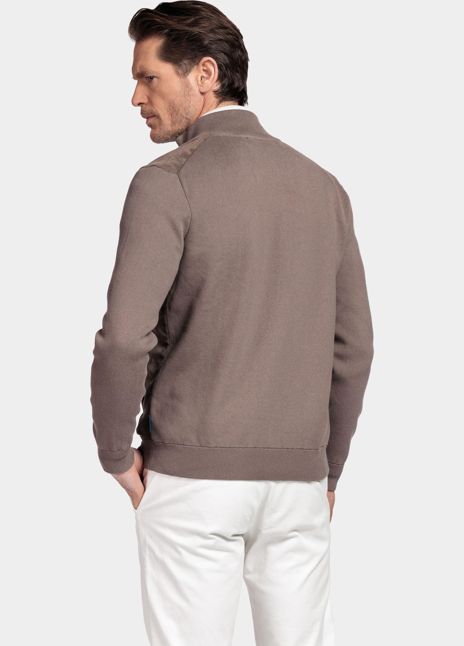 Baileys Vest heren Bruin Cardigan Zip  Milano knit 612015/875