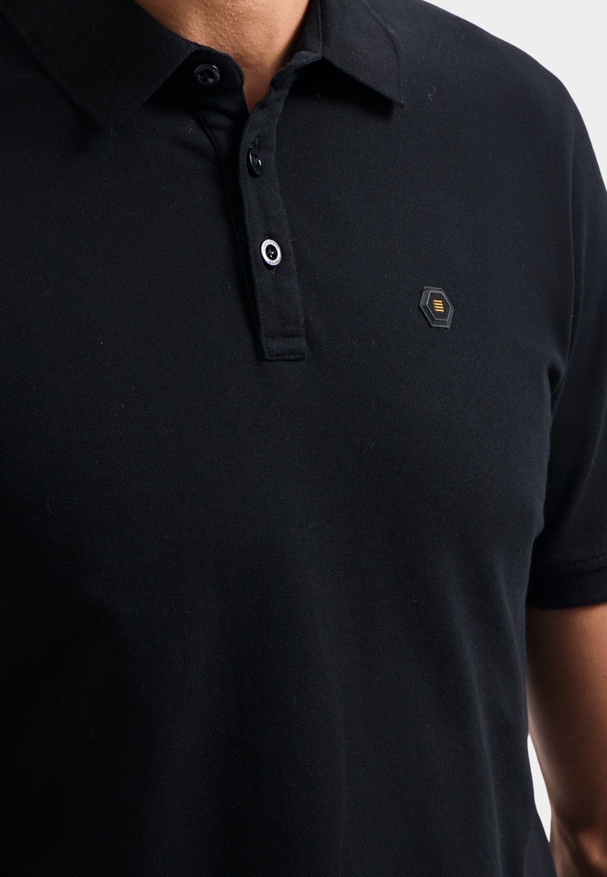 No Excess Polo korte mouw Zwart Polo Pique Garment Dyed N3801/020
