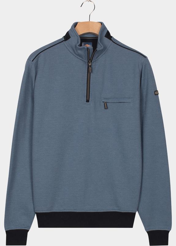 Baileys sweat halfzip Blauw Sweatshirt 1/2 Zip  2-tone Ja 523157/66