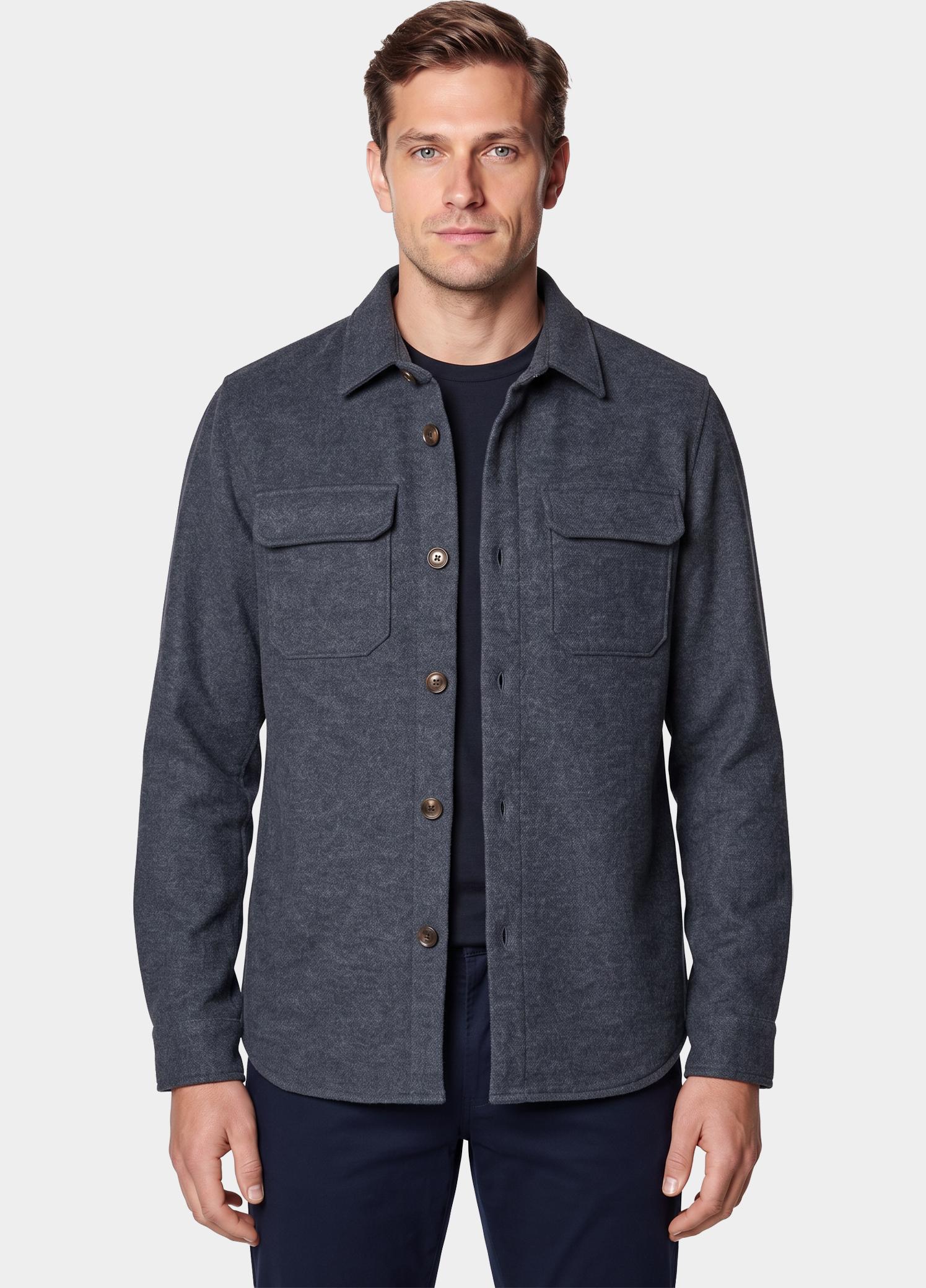 Born With Appetite Overshirt Blauw Reggie Shirtjacket BWA26314RE35/4001