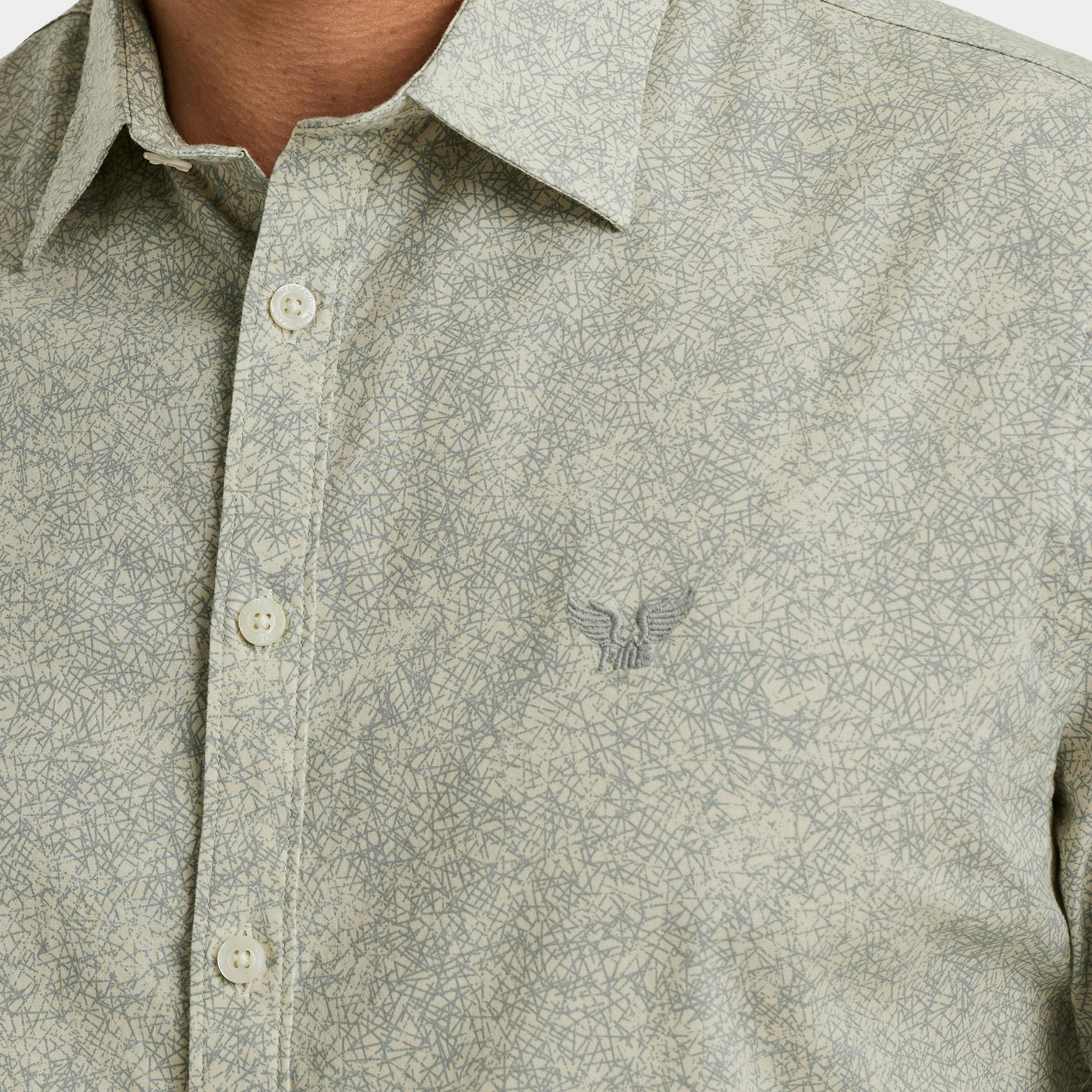 PME Legend Casual hemd lange mouw Groen LONG SLEEVE SHIRT Print on Ct PSI2508211/7011