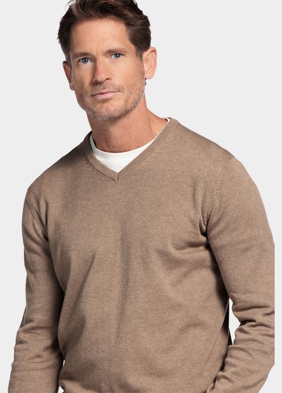 Baileys Pullover Bruin V-Neck Pullover 12gg, single 528100CCT-3/865