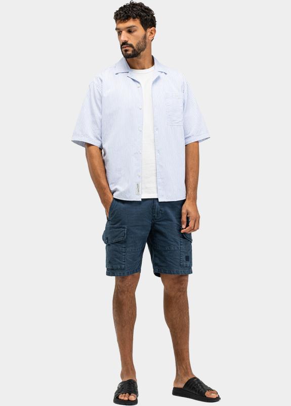 Butcher of Blue Casual hemd korte mouw Blauw Anthony Resort M2614013/823