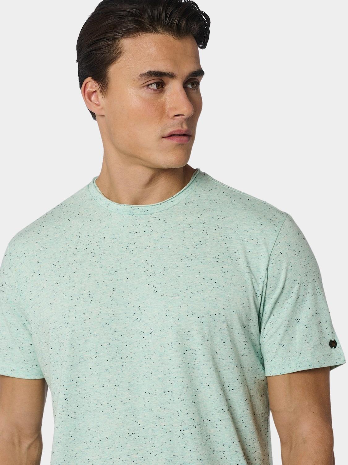 No Excess T-shirt korte mouw Groen T-Shirt Crewneck Melange 23350359SN/058
