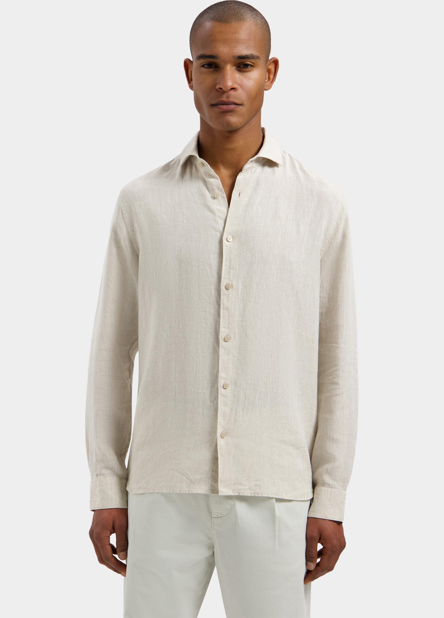 Dstrezzed overhemd korte mouw heren Beige Jagger Shirt 303710/253