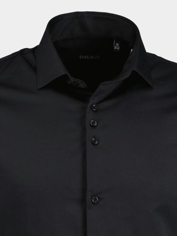 Ferlucci Casual hemd lange mouw Zwart  Napoli/Black