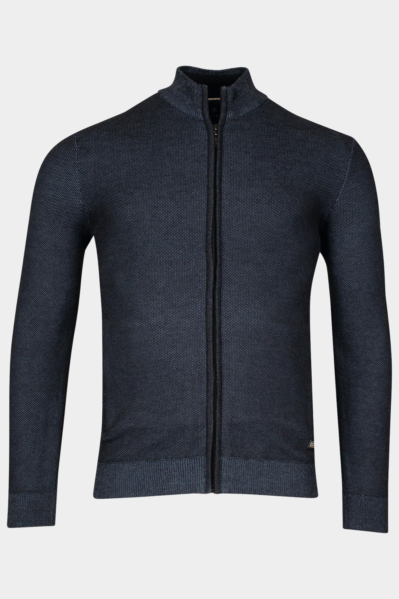 Baileys Vest Blauw Cardigan Zip  all over plated 512020/60