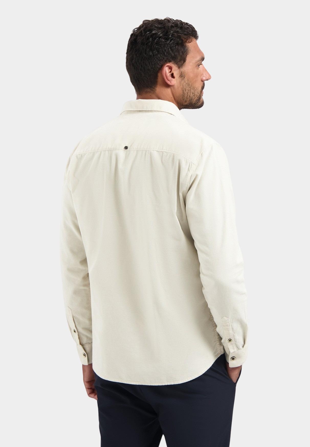 No Excess Casual hemd lange mouw Wit Shirt Solid Fine Herringbone 29430843/013