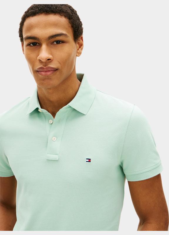 Tommy Hilfiger Polo korte mouw Groen 1985 SLIM POLO MW0MW17771/MAI