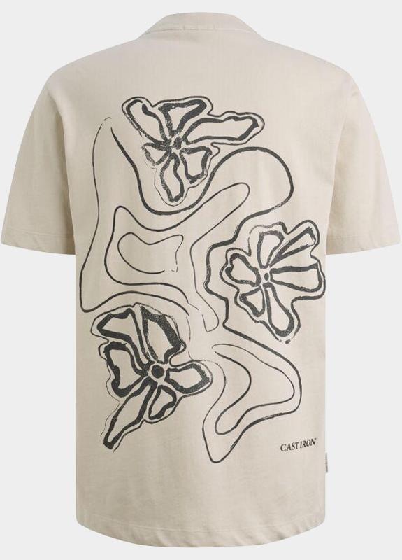 Cast Iron T-shirt korte mouw Beige Short sleeve r-neck regular f CTSS2605587/7014