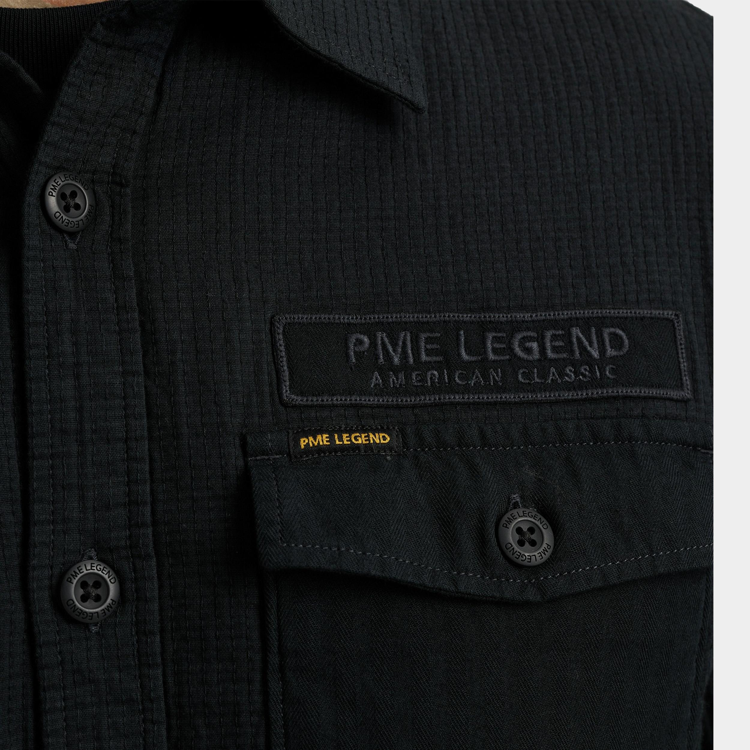 PME Legend Casual hemd lange mouw Zwart LONG SLEEVE SHIRT Quilt Popli PSI2508209/5281