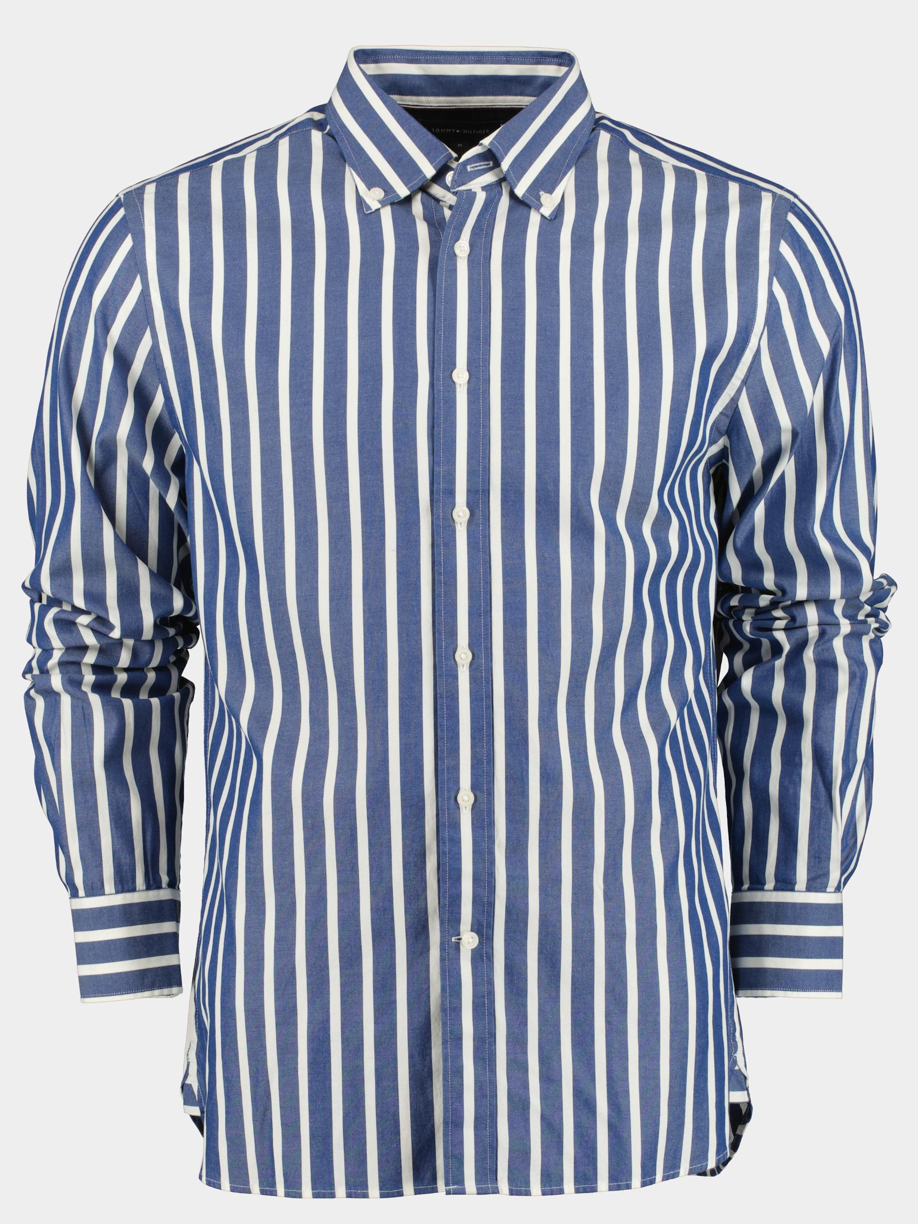 Tommy Hilfiger Casual hemd lange mouw Blauw DC Oxford Stripe RF Shirt MW0MW33325/0A4