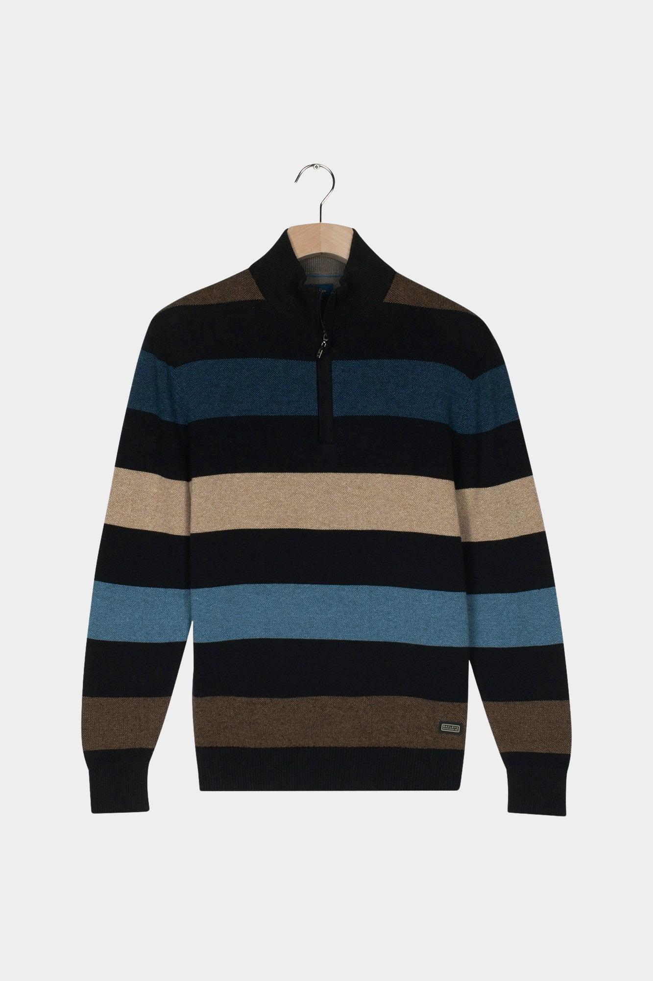Baileys Half Zip Blauw Pullover 1/2 Zip all-over 2-t 528414/655