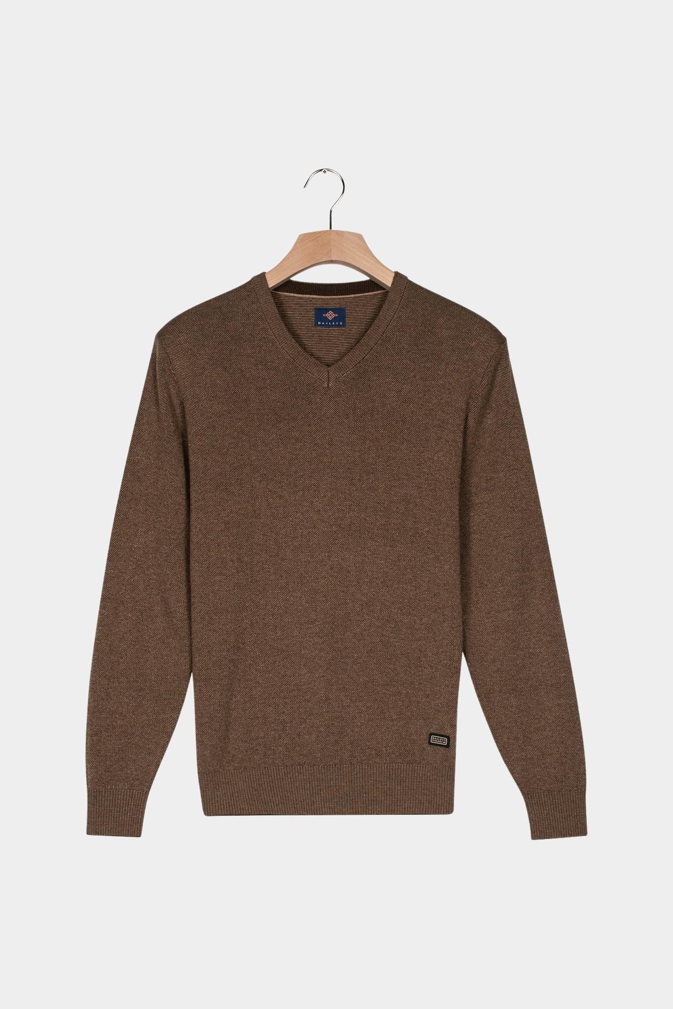 Baileys Pullover Bruin V-Neck Pullover  all-over 2-t 528109/865