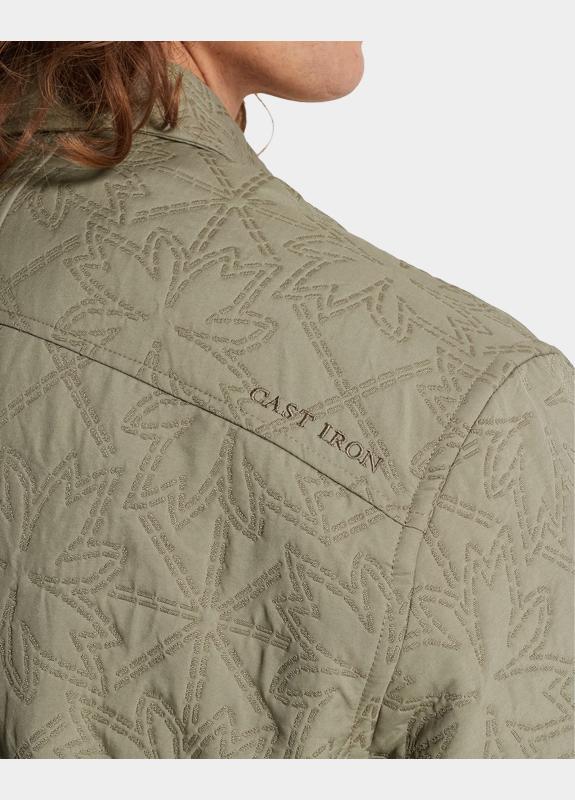 Cast Iron Casual hemd lange mouw Groen LONG SLEEVE SHIRT Tech Jacqua CSI2602214/6478