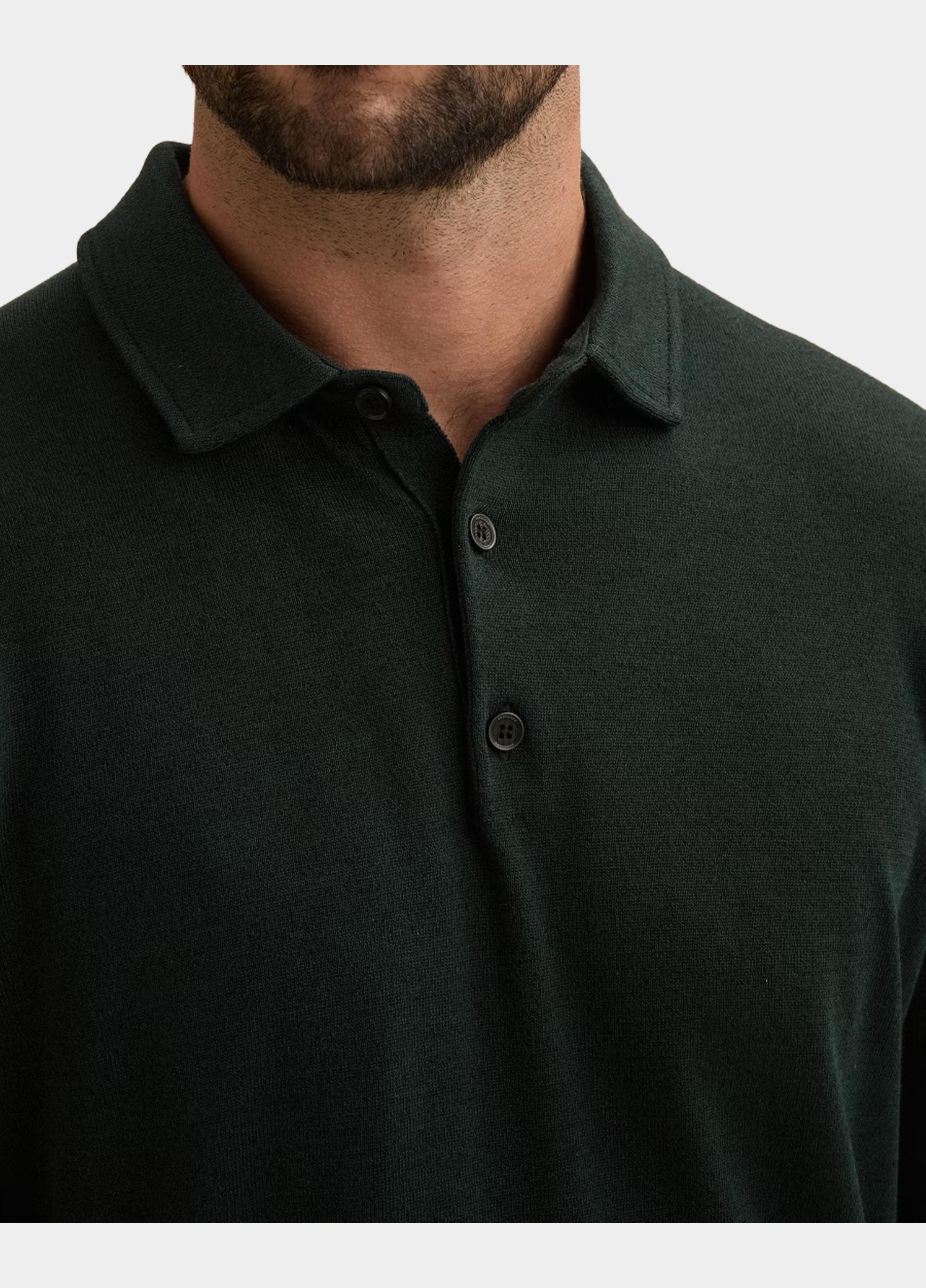 Vanguard Polo lange mouwen heren Groen Long sleeve polo cotton modal VKW2609321/6520