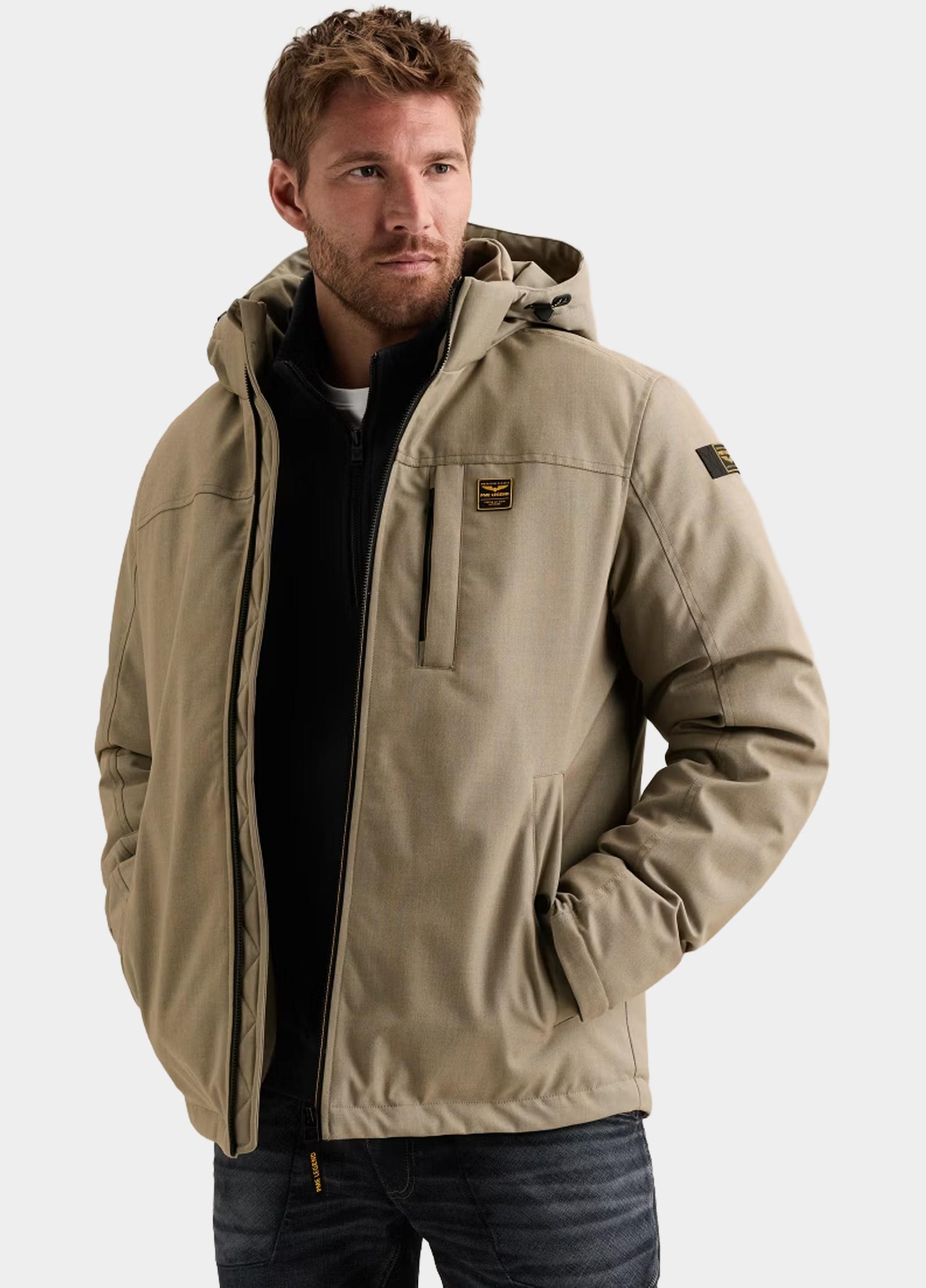 PME Legend Winterjas heren Beige Semi long jacket STRATOR Mela PJA2608112/8011