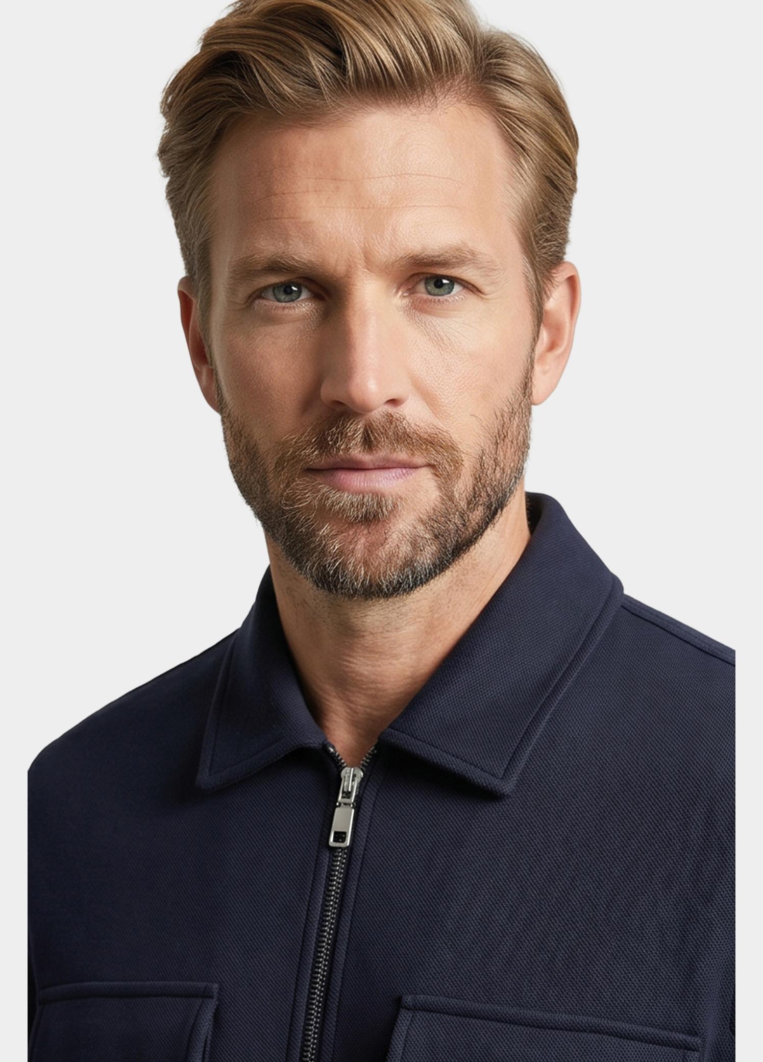 Giordano Overshirt Blauw Carissio Full  Zip Overshirt 612801/60