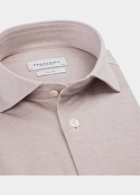 Profuomo Business hemd lange mouw Beige Huxtable PP2H00009/B