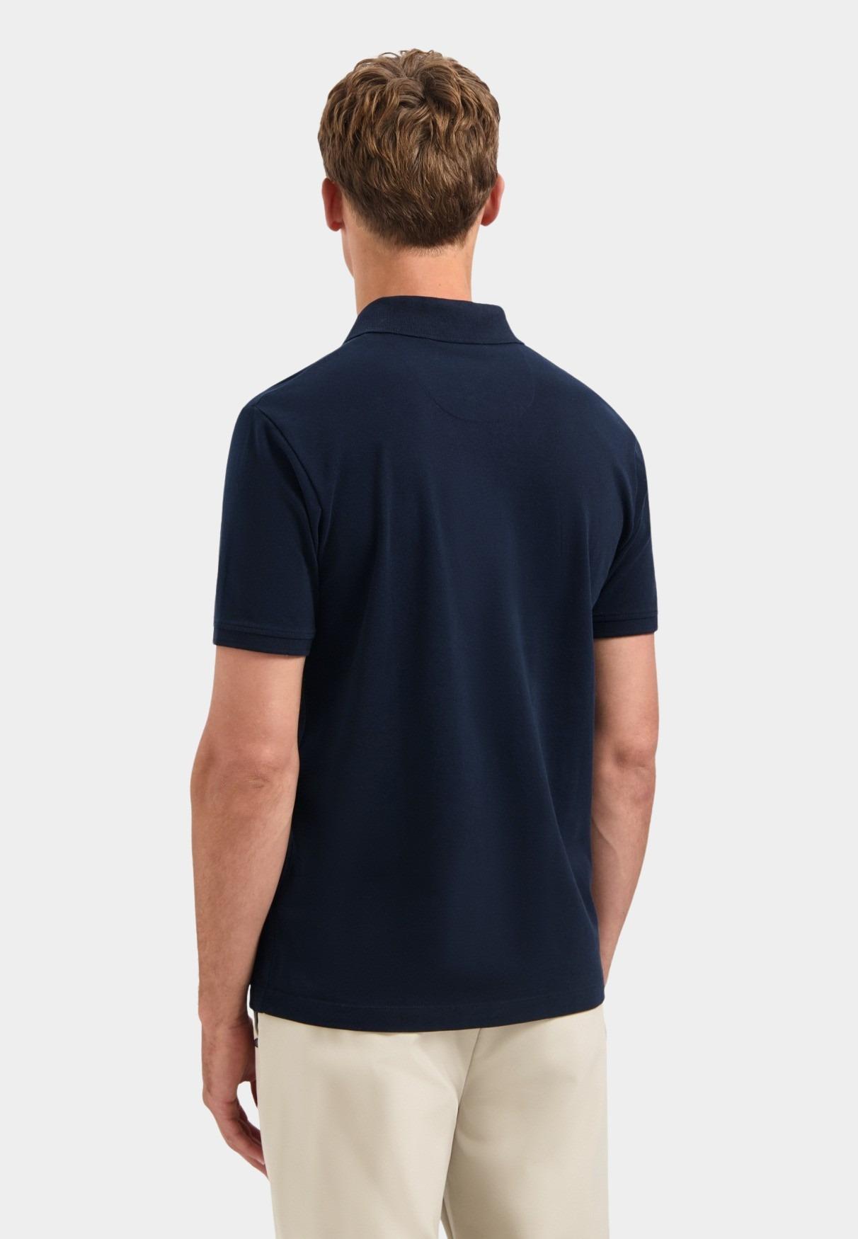 No Excess Polo korte mouw Blauw Polo Pique Garment Dyed N3801/078