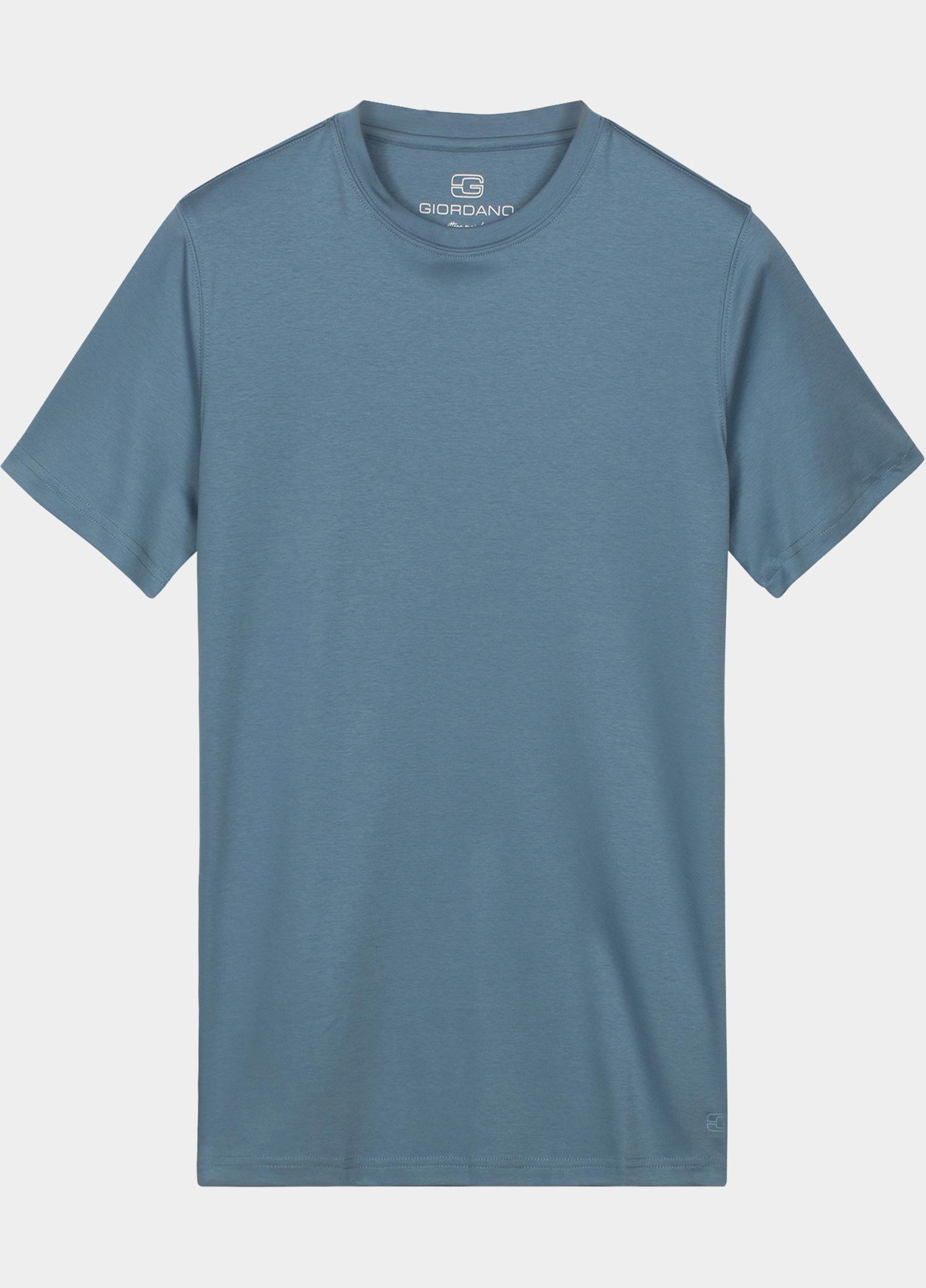 Giordano T-shirt heren Blauw Luca T-shirt Liquid Cotton - 615078/65