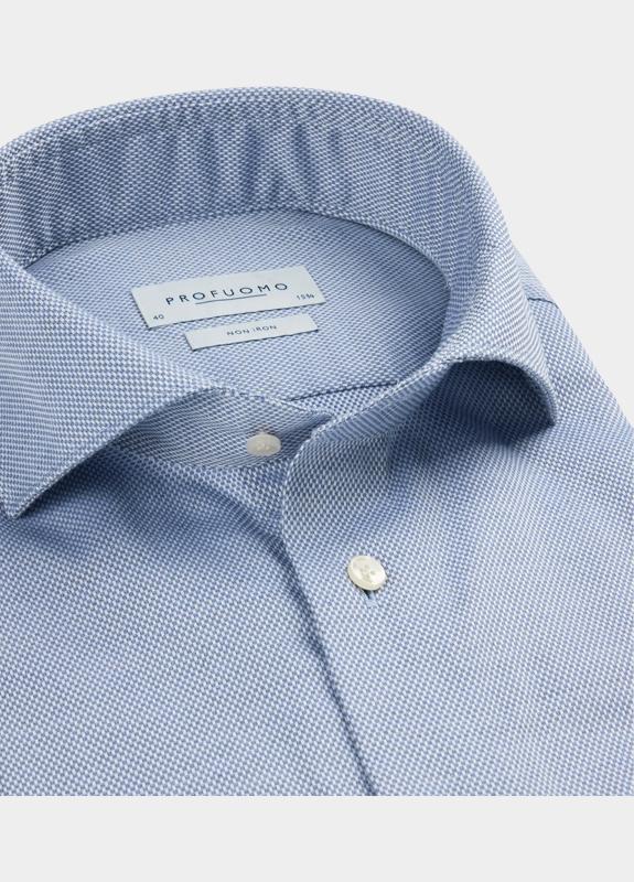 Profuomo Business hemd lange mouw Blauw  PPWH30001/B
